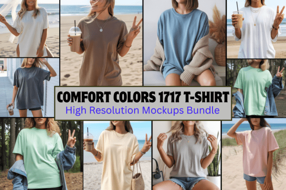 Download Comfort Colors 1717 T-Shirt Mockups Bund - Premium Bundle