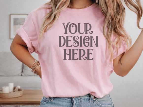 Download Comfort Colors 1717 Blossom Shirt Mockup - Premium Resources